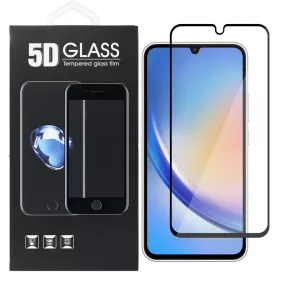   Samsung Galaxy A34 5G üvegfólia, tempered glass, előlapi, 5D, edzett, hajlított, fekete kerettel