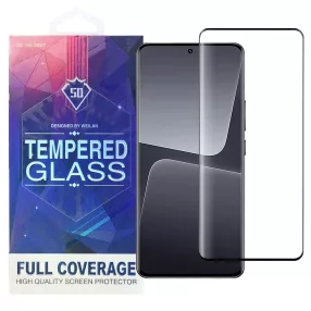   Xiaomi 13 Pro 5G üvegfólia, tempered glass, előlapi, 5D, edzett, hajlított, fekete kerettel