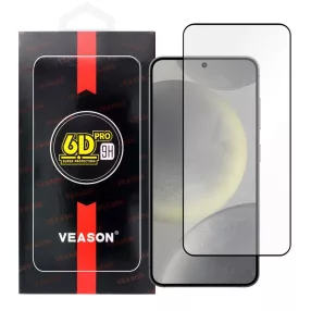   Samsung Galaxy S22 Plus 5G (S22+) / S23 Plus 5G (S23+) üvegfólia, tempered glass, előlapi, edzett, hajlított, fekete kerettel, Veason 6D Pro