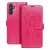 Samsung Galaxy A25 5G könyvtok, fliptok, telefon tok, mágneszáras, bankkártyatartós, álomfogó mintás, magenta, Forcell Mezzo