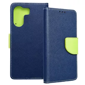   Xiaomi Redmi 13C / Poco C65 könyvtok, fliptok, telefon tok, bankkártyatartós, mágneszáras, sötétkék-zöld, Fancy