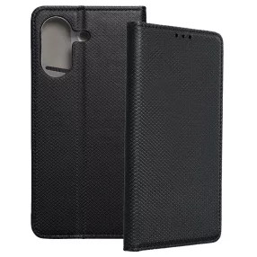   Xiaomi Redmi 13C / Poco C65 könyvtok, fliptok, telefon tok, bankkártyatartós, mágneszáras, fekete, Smart Case book