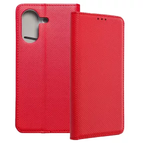   Xiaomi Redmi 13C / Poco C65 könyvtok, fliptok, telefon tok, bankkártyatartós, mágneszáras, piros, Smart Case book