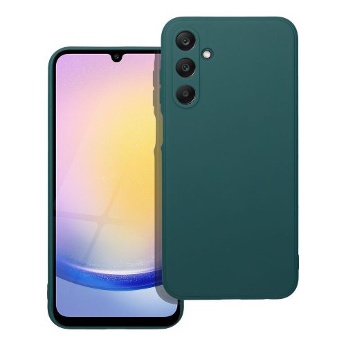 Samsung Galaxy A25 5G szilikon tok, telefon tok, hátlaptok, matt, zöld, Matt case