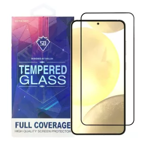   Samsung Galaxy S24 5G üvegfólia, tempered glass, előlapi, 5D, edzett, hajlított, fekete kerettel