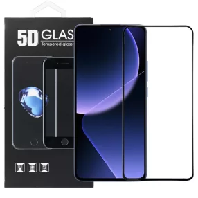   Xiaomi 13T 5G / 13T Pro 5G üvegfólia, tempered glass, előlapi, 5D, edzett, hajlított, fekete kerettel