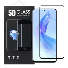   Honor 90 Lite 5G üvegfólia, tempered glass, előlapi, 5D, edzett, hajlított, fekete kerettel