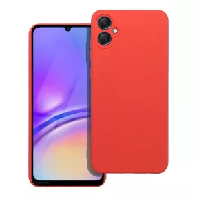   Samsung Galaxy A05 szilikon tok, hátlaptok, telefon tok, velúr belsővel, matt, barack színű, Silicone