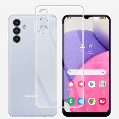 Samsung Galaxy A05s szilikon tok, hátlaptok, telefon tok, vastag, kamera védelemmel, átlátszó, 2mm