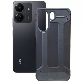   Xiaomi Redmi 13C / Poco C65 hátlap tok, telefon tok, ütésálló, fekete, Armor