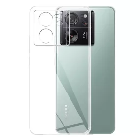   Xiaomi 13T Pro 5G / 13T 5G szilikon tok, hátlaptok, telefon tok, vastag, átlátszó, kamera védelemmel, 2mm