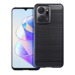   Honor X7a szilikon tok, hátlaptok, telefon tok, karbon mintás, fekete, Carbon case