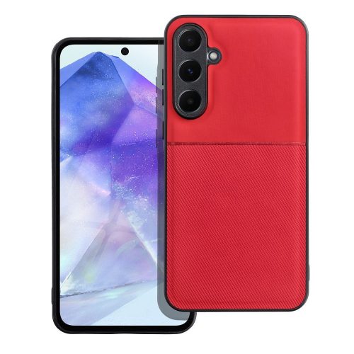 Samsung Galaxy A55 5G hátlap tok, telefon tok, stílusos, prémium, piros, Noble Case