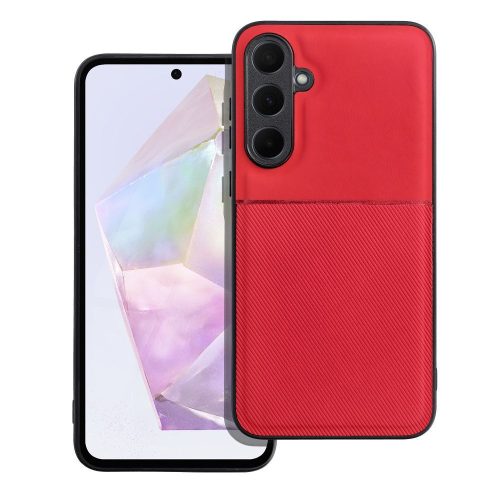 Samsung Galaxy A35 5G hátlap tok, telefon tok, stílusos, prémium, piros, Noble Case