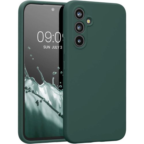 Samsung Galaxy A35 5G szilikon tok, hátlaptok, telefon tok, matt, zöld, Matt case