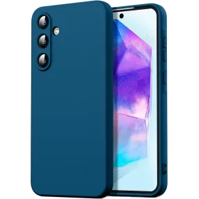   Samsung Galaxy A55 5G szilikon tok, telefon tok, hátlaptok, matt, kék, Matt case