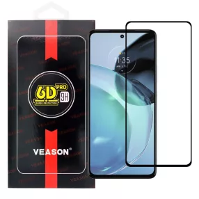   Motorola Moto G14 / G54 5G / G54 5G Power Edition / G55 5G üvegfólia, tempered glass, előlapi, edzett, hajlított, fekete kerettel, Veason 6D Pro