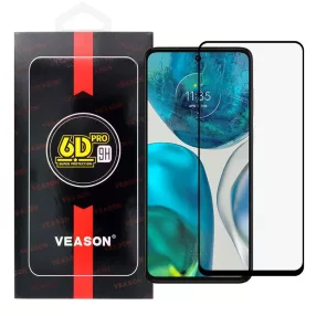   Motorola Moto G32 / G52 / G73 5G / G82 5G üvegfólia, tempered glass, előlapi, edzett, hajlított, fekete kerettel, Veason 6D Pro