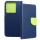 Xiaomi Redmi Note 13 5G könyvtok, fliptok, telefon tok, bankkártyatartós, mágneszáras, sötétkék-zöld, Fancy