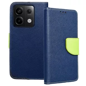   Xiaomi Redmi Note 13 Pro 5G / Poco X6 5G könyvtok, fliptok, telefon tok, bankkártyatartós, mágneszáras, sötétkék-zöld, Fancy
