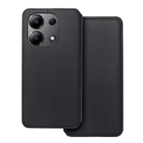   Xiaomi Redmi Note 13 4G könyvtok, fliptok, telefon tok, bankkártyatartós, mágneszáras, fekete, Dual Pocket