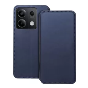   Xiaomi Redmi Note 13 5G könyvtok, fliptok, telefon tok, bankkártyatartós, mágneszáras, sötétkék, Dual Pocket