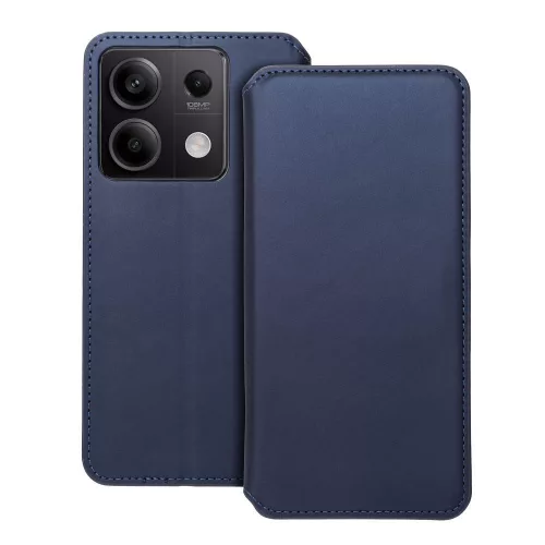 Xiaomi Redmi Note 13 5G könyvtok, fliptok, telefon tok, bankkártyatartós, mágneszáras, sötétkék, Dual Pocket