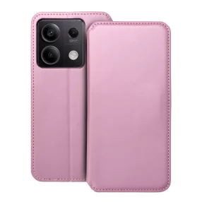   Xiaomi Redmi Note 13 5G könyvtok, fliptok, telefon tok, bankkártyatartós, mágneszáras, rózsaszín, Dual Pocket