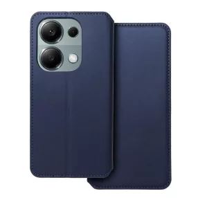   Xiaomi Redmi Note 13 Pro 4G / Poco M6 Pro 4G könyvtok, fliptok, telefon tok, bankkártyatartós, mágneszáras, sötétkék, Dual Pocket