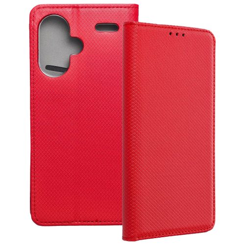Xiaomi Redmi Note 13 Pro Plus 5G könyvtok, fliptok, telefon tok, bankkártyatartós, mágneszáras, piros, Smart Case book