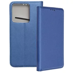   Xiaomi Redmi Note 13 5G könyvtok, fliptok, telefon tok, bankkártyatartós, mágneszáras, sötétkék, Smart Case book