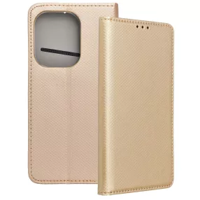   Xiaomi Redmi Note 13 Pro 4G / Poco M6 Pro 4G könyvtok, fliptok, telefon tok, bankkártyatartós, mágneszáras, arany, Smart Case book