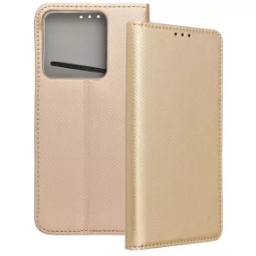   Xiaomi Redmi Note 13 Pro 5G / Poco X6 5G könyvtok, fliptok, telefon tok, bankkártyatartós, mágneszáras, arany, Smart Case book