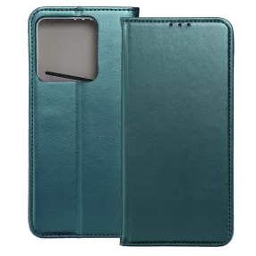   Xiaomi Redmi Note 13 Pro 5G / Poco X6 5G könyvtok, fliptok, telefon tok, bankkártyatartós, mágneszáras, zöld, Smart Magneto