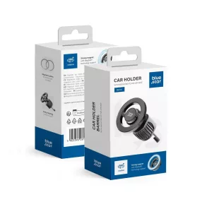   Autós mobiltelefon tartó, szellőzőnyílásra helyezhető, mágneses, MagSafe kompatibilis, fekete, Bluestar BARREL