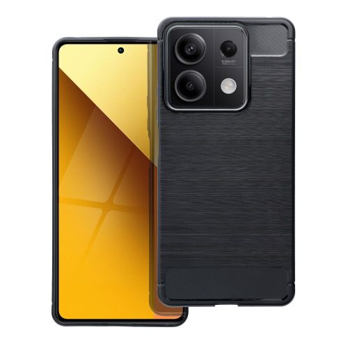 Xiaomi Redmi Note 13 5G szilikon tok, hátlaptok, telefon tok, karbon mintás, fekete, Carbon case