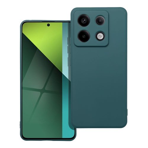 Xiaomi Redmi Note 13 Pro 5G szilikon tok, telefon tok, hátlaptok, matt, zöld, Matt case