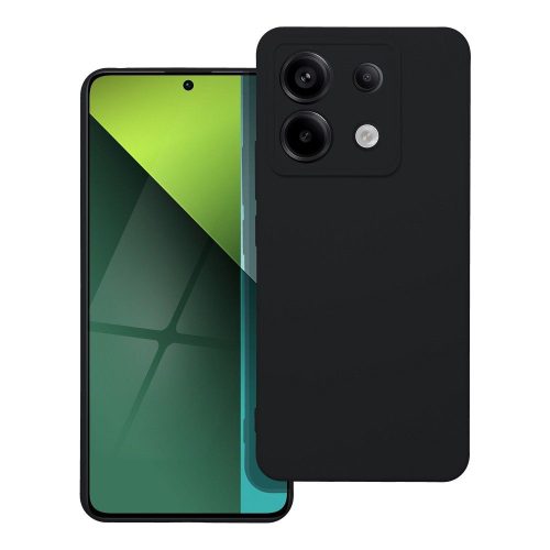 Xiaomi Redmi Note 13 Pro 5G szilikon tok, hátlaptok, telefon tok, velúr belsővel, matt, fekete, Silicone