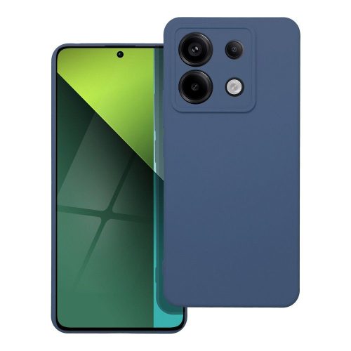 Xiaomi Redmi Note 13 Pro 5G szilikon tok, hátlaptok, telefon tok, velúr belsővel, matt, kék, Silicone