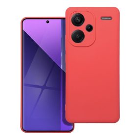   Xiaomi Redmi Note 13 Pro Plus 5G szilikon tok, hátlaptok, telefon tok, velúr belsővel, matt, barack színű, Silicone
