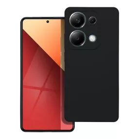   Xiaomi Redmi Note 13 Pro 4G / Poco M6 Pro 4G szilikon tok, hátlaptok, telefon tok, velúr belsővel, matt, fekete, Silicone