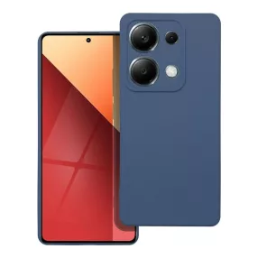   Xiaomi Redmi Note 13 Pro 4G / Poco M6 Pro 4G szilikon tok, hátlaptok, telefon tok, velúr belsővel, matt, kék, Silicone