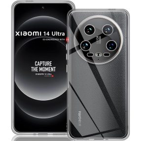   Xiaomi 14 Ultra 5G szilikon tok, hátlaptok, telefon tok, kamera védelemmel, átlátszó, 2mm