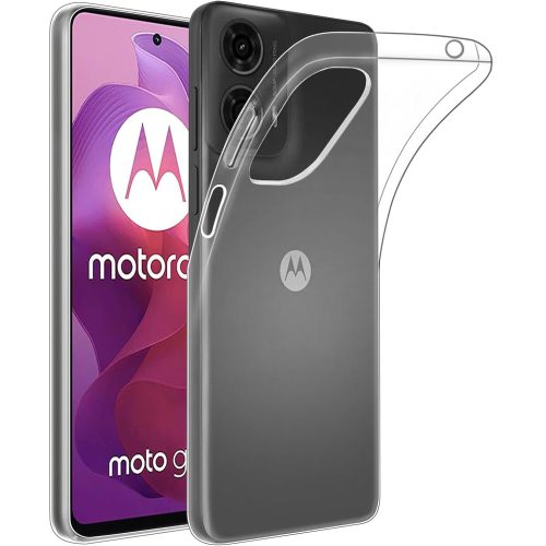 Motorola Moto G24 / G04 / E14 szilikon tok, hátlaptok, telefon tok, vékony, átlátszó, 0.5mm