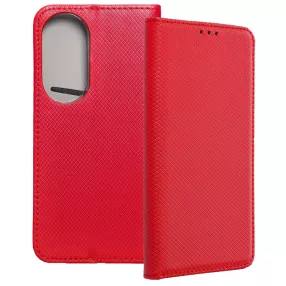   Honor X7b könyvtok, fliptok, telefon tok, bankkártyatartós, mágneszáras, piros, Smart Case book