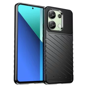   Xiaomi Redmi Note 13 4G szilikon tok, hátlap tok, ütésálló, fekete, Thunder