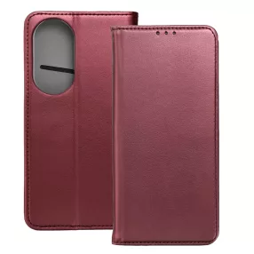   Honor X7b könyvtok, fliptok, telefon tok, bankkártyatartós, mágneszáras, bordó, Smart Magneto