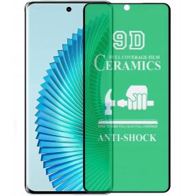   Xiaomi Redmi Note 13 Pro Plus 5G képernyővédő fólia, kijelzővédő, flexibilis, kerámia, 5D, fekete kerettel