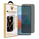 Xiaomi Redmi Note 13 Pro 4G / 5G / Poco M6 Pro 4G / X6 Pro 5G Privacy üvegfólia – 9H, fekete keretes, betekintés védelemmel, OG Premium