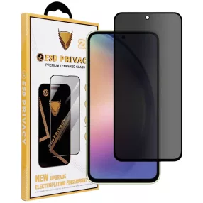   Samsung Galaxy A54 5G / S23 FE 5G Privacy üvegfólia – betekintésvédő, 9H edzett, teljes képernyős, fekete keretes, OG Premium